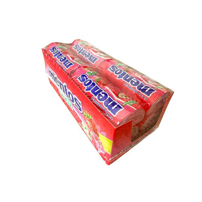 آدامس مغزدار Mentos Sour با طعم توت فرنگی منتوس 30 گرمی