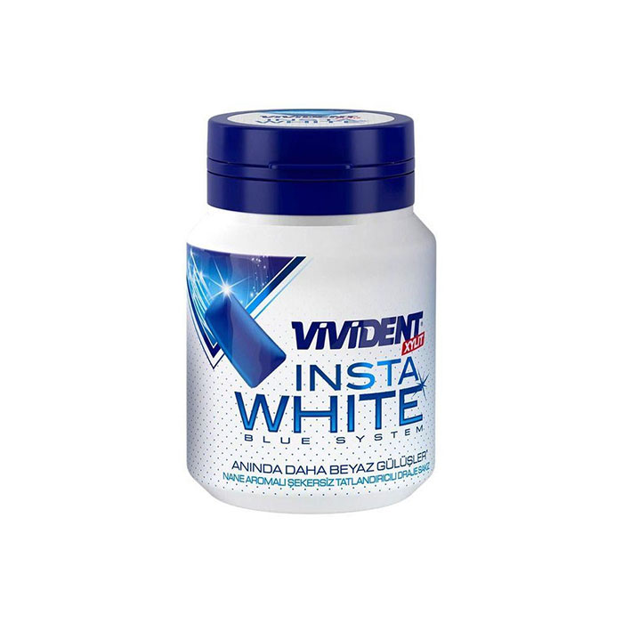 آدامس با طعم نعناء مدل insta white ویویدنت (VIVIDENT) وزن 63 گرم