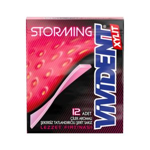 آدامس استورمینگ بدون قند ویویدنت VIVIDENT با طعم توت فرنگی