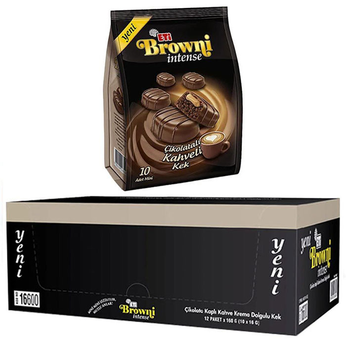 کیک براونی اینتنس 160 گرمی با طعم قهوه اتی eti